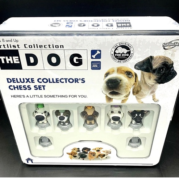 Artlist Collection THE DOG Deluxe Collector's CHESS SET Original Tin Box SEALED - Picture 2 of 12